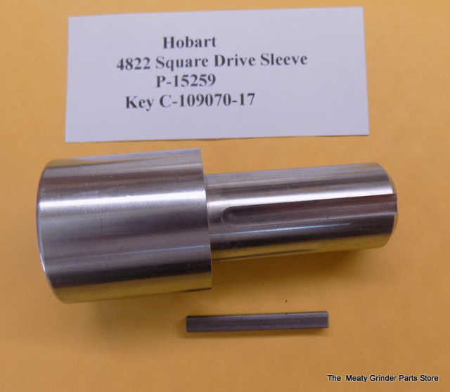Square Drive Sleeve for Hobart 4822 Meat Grinders. Replaces P-15259 & 00-015259